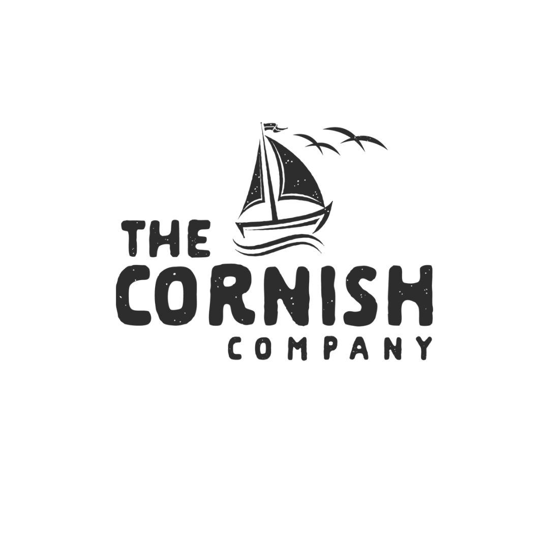 Logo of The Cornish Company featuring a sailboat and flying birds in a circular design.